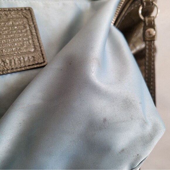 Coach Patent Leather Stitched C Tote Shoulder Bag Purse F15142 13 x 9.5 - Picture 7 of 16